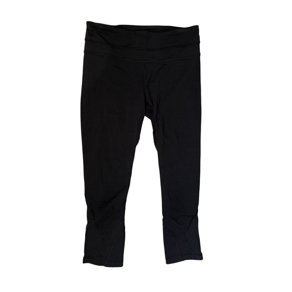Lululemon Black High-Rise Womens Leggings With Zippered Pocket Size 4 - Picture 8 of 8